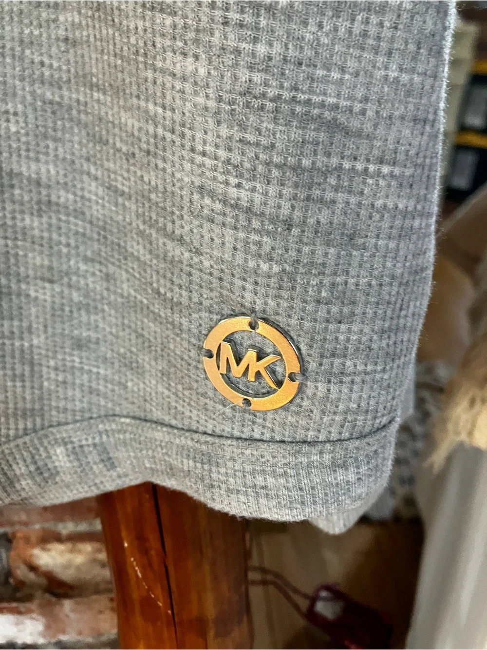 Michael Kors Gray Hoodie Pullover Sweatshirt Womens Petite Large PL